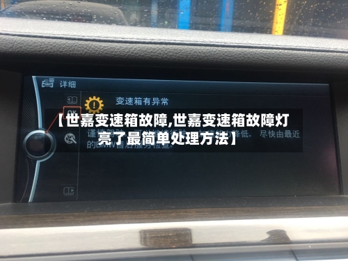 【世嘉变速箱故障,世嘉变速箱故障灯亮了最简单处理方法】-第1张图片