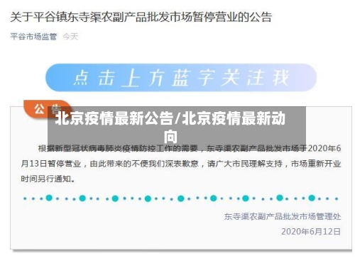 北京疫情最新公告/北京疫情最新动向