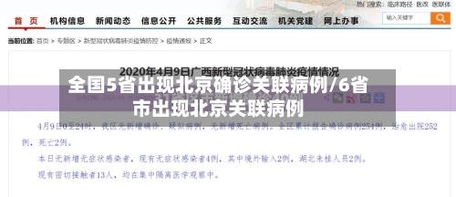 全国5省出现北京确诊关联病例/6省市出现北京关联病例
