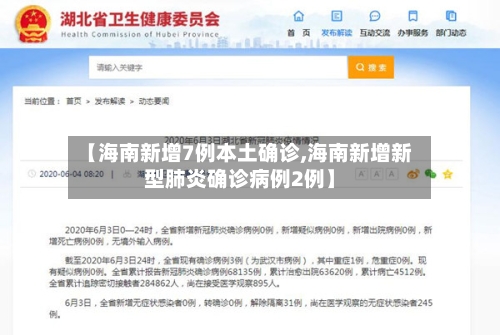 【海南新增7例本土确诊,海南新增新型肺炎确诊病例2例】-第2张图片