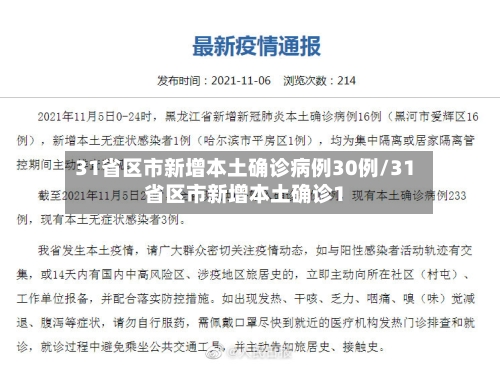 31省区市新增本土确诊病例30例/31省区市新增本土确诊1-第3张图片