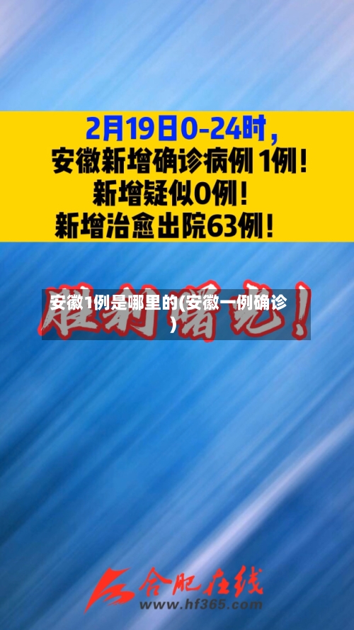安徽1例是哪里的(安徽一例确诊)