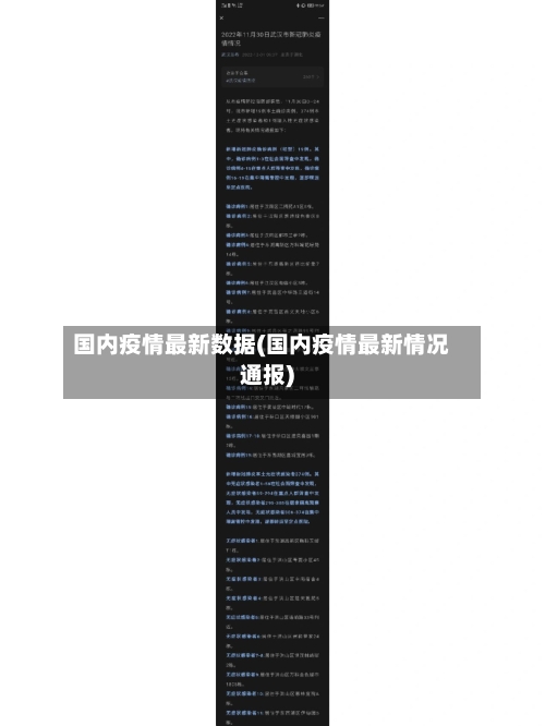 国内疫情最新数据(国内疫情最新情况通报)