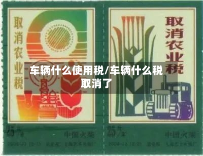 车辆什么使用税/车辆什么税取消了-第2张图片