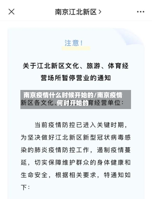 南京疫情什么时候开始的/南京疫情何时开始的-第3张图片