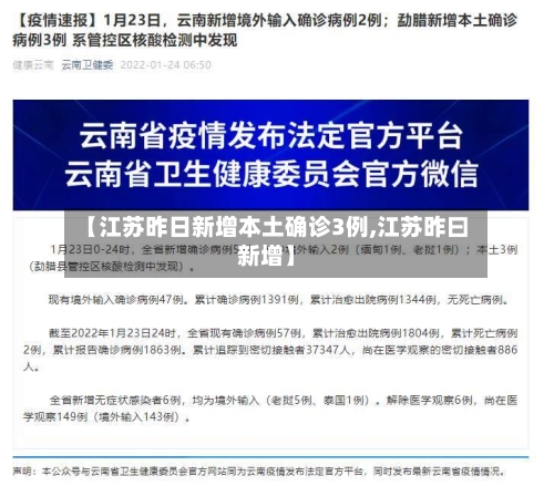 【江苏昨日新增本土确诊3例,江苏昨曰新增】-第2张图片