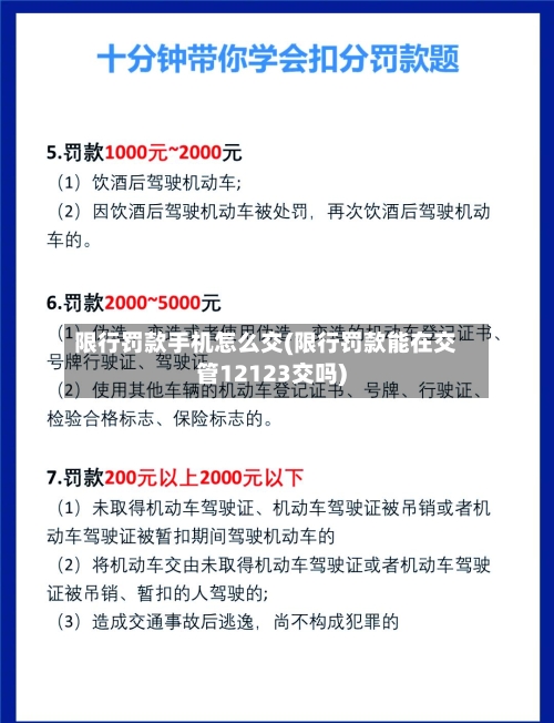 限行罚款手机怎么交(限行罚款能在交管12123交吗)-第2张图片