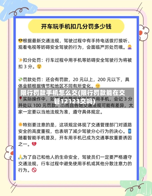 限行罚款手机怎么交(限行罚款能在交管12123交吗)-第3张图片