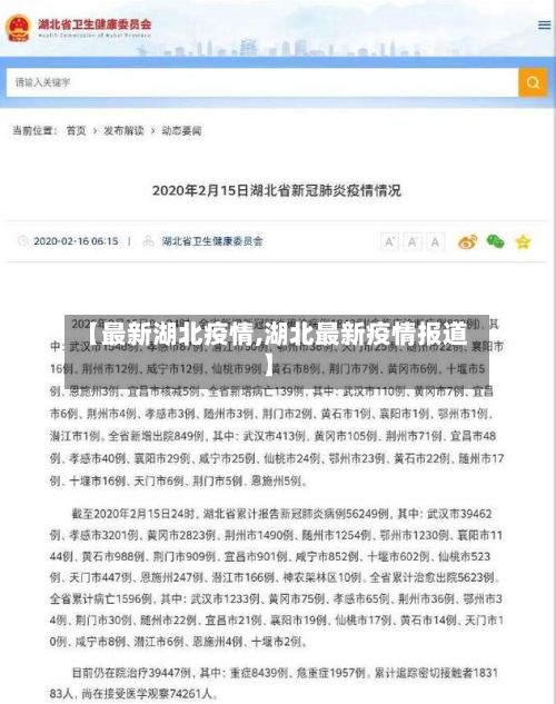 【最新湖北疫情,湖北最新疫情报道】