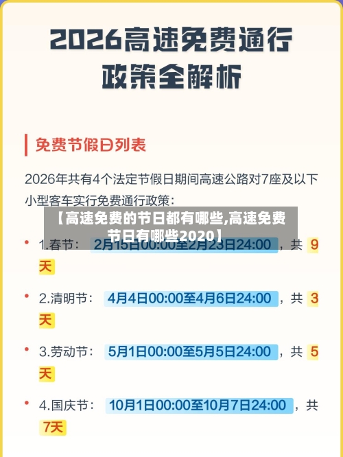 【高速免费的节日都有哪些,高速免费节日有哪些2020】-第2张图片