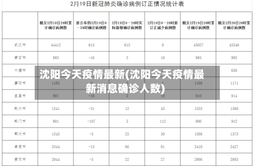 沈阳今天疫情最新(沈阳今天疫情最新消息确诊人数)