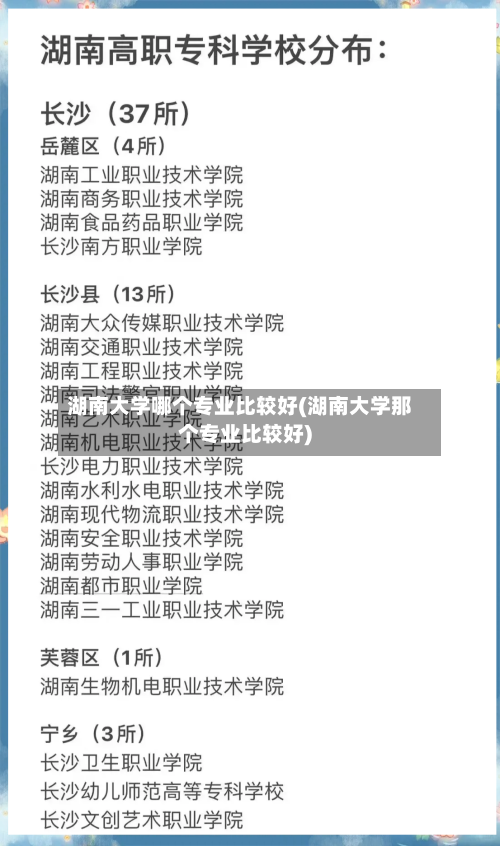 湖南大学哪个专业比较好(湖南大学那个专业比较好)-第1张图片