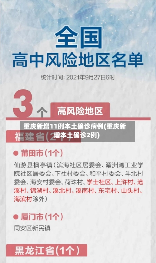 重庆新增11例本土确诊病例(重庆新增本土确诊2例)-第2张图片