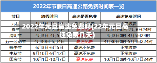2022年元旦高速免费吗(22年元旦高速免费几天)-第2张图片