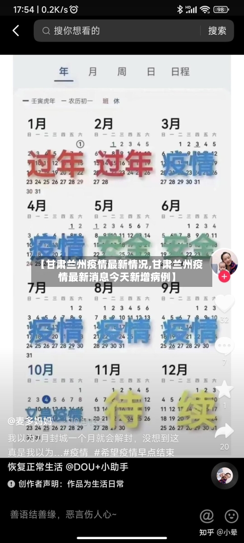 【甘肃兰州疫情最新情况,甘肃兰州疫情最新消息今天新增病例】