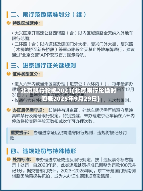 北京限行轮换2021(北京限行轮换时间表2025年9月29日)-第1张图片