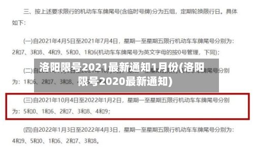洛阳限号2021最新通知1月份(洛阳限号2020最新通知)