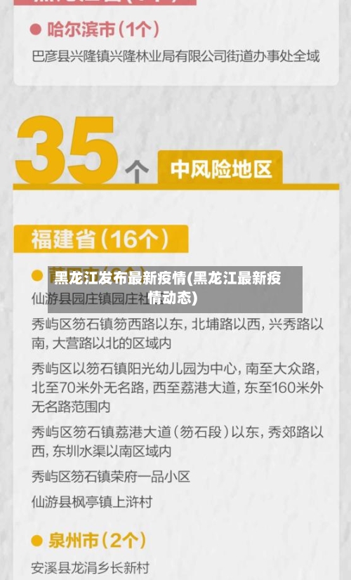 黑龙江发布最新疫情(黑龙江最新疫情动态)-第1张图片