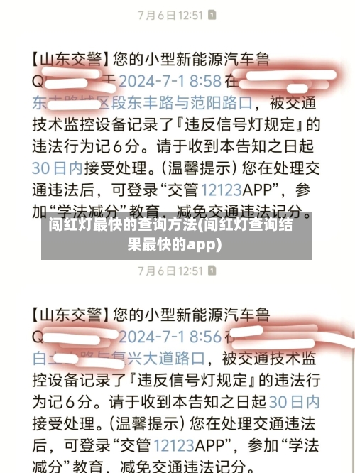 闯红灯最快的查询方法(闯红灯查询结果最快的app)-第2张图片
