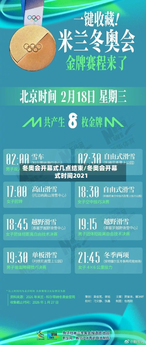 冬奥会开幕式几点结束/冬奥会开幕式时间2021