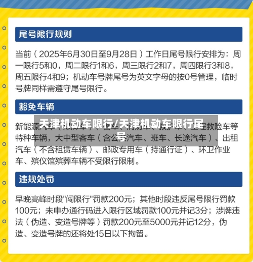 天津机动车限行/天津机动车限行尾号-第2张图片