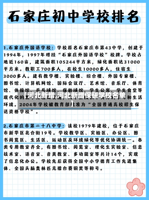 【河北新增,河北新增保研学校名单】