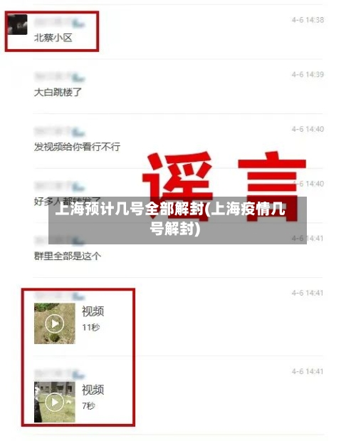 上海预计几号全部解封(上海疫情几号解封)-第2张图片