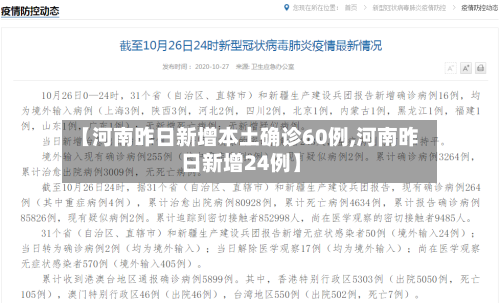 【河南昨日新增本土确诊60例,河南昨日新增24例】-第2张图片