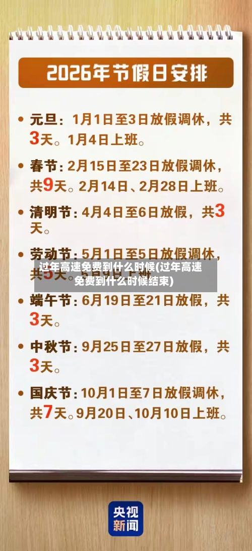 过年高速免费到什么时候(过年高速免费到什么时候结束)-第1张图片