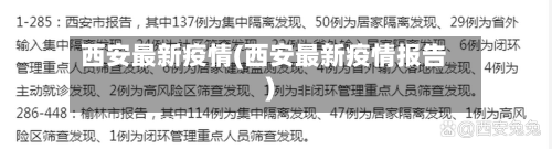 西安最新疫情(西安最新疫情报告)-第2张图片