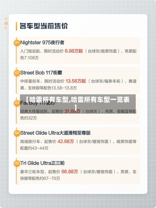 【哈雷所有车型,哈雷所有车型一览表】-第2张图片