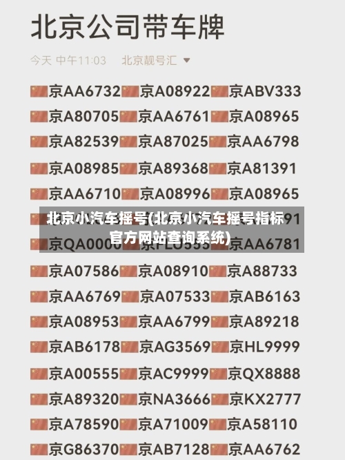 北京小汽车摇号(北京小汽车摇号指标官方网站查询系统)-第3张图片