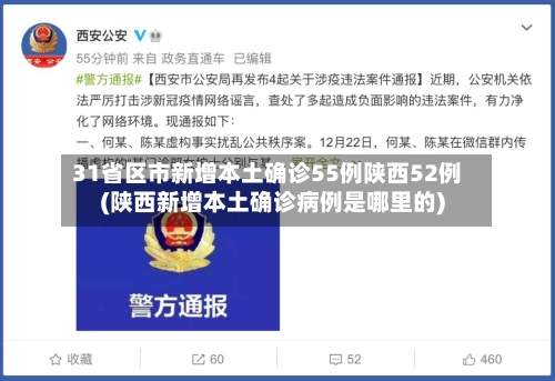 31省区市新增本土确诊55例陕西52例(陕西新增本土确诊病例是哪里的)-第2张图片