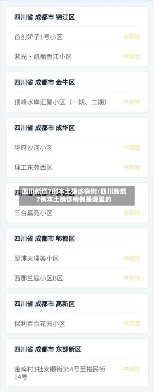四川新增7例本土确诊病例/四川新增7例本土确诊病例是哪里的-第1张图片