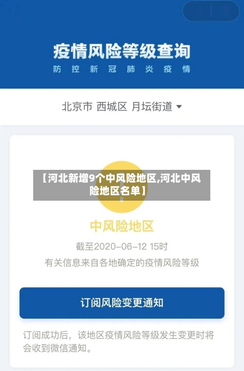 【河北新增9个中风险地区,河北中风险地区名单】-第1张图片