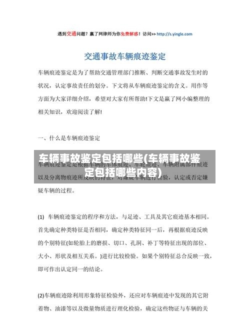 车辆事故鉴定包括哪些(车辆事故鉴定包括哪些内容)-第1张图片
