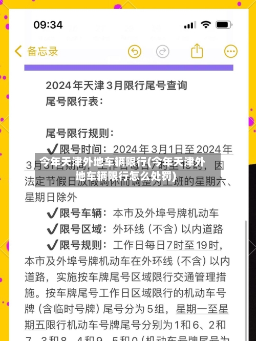 今年天津外地车辆限行(今年天津外地车辆限行怎么处罚)-第2张图片