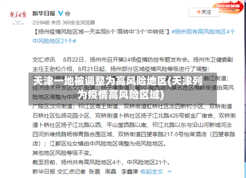 天津一地被调整为高风险地区(天津列为疫情高风险区域)-第2张图片