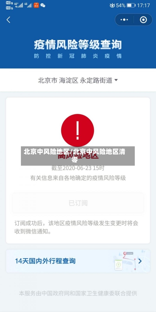 北京中风险地区/北京中风险地区清零