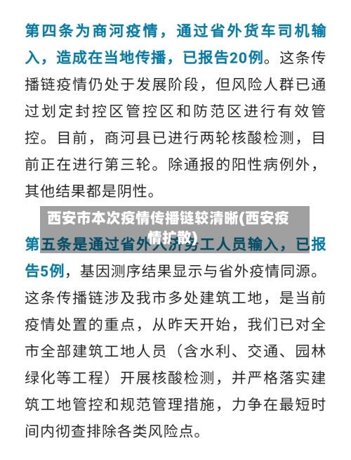 西安市本次疫情传播链较清晰(西安疫情扩散)-第2张图片