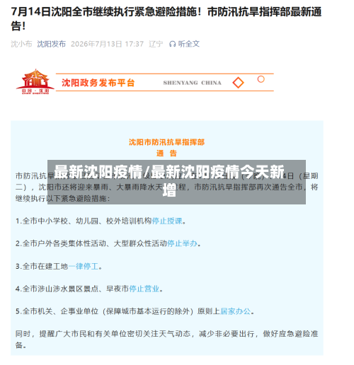 最新沈阳疫情/最新沈阳疫情今天新增-第3张图片