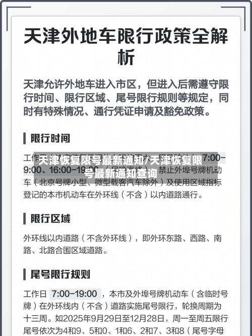 天津恢复限号最新通知/天津恢复限号最新通知查询