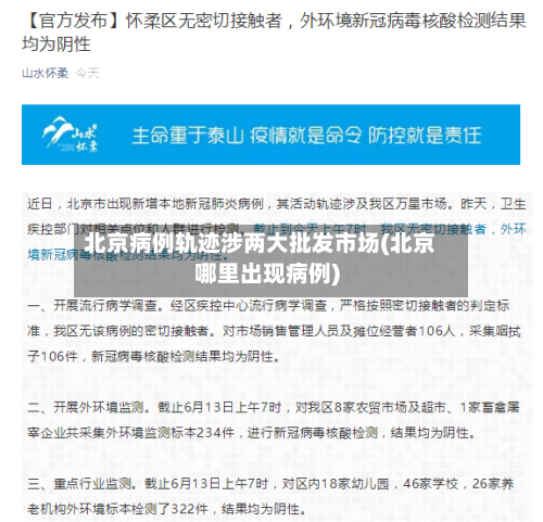 北京病例轨迹涉两大批发市场(北京哪里出现病例)-第3张图片