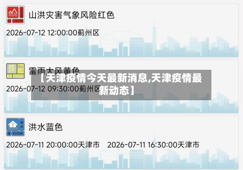 【天津疫情今天最新消息,天津疫情最新动态】