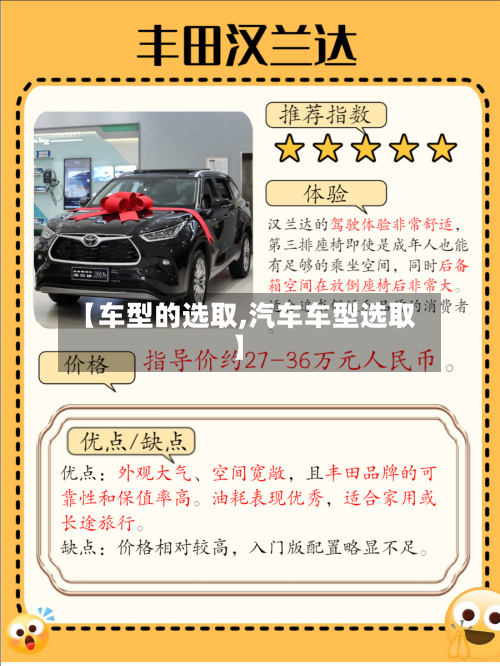 【车型的选取,汽车车型选取】-第1张图片