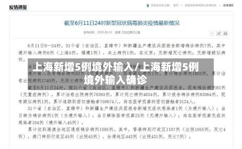 上海新增5例境外输入/上海新增5例境外输入确诊-第2张图片