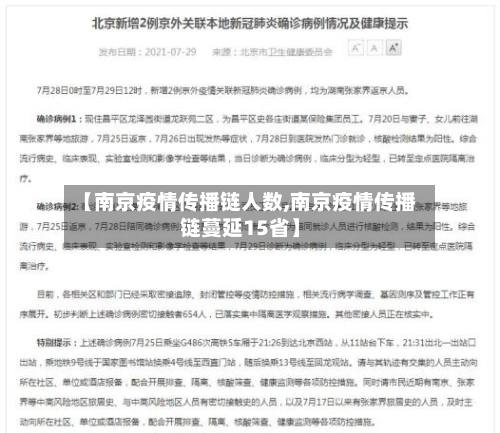 【南京疫情传播链人数,南京疫情传播链蔓延15省】