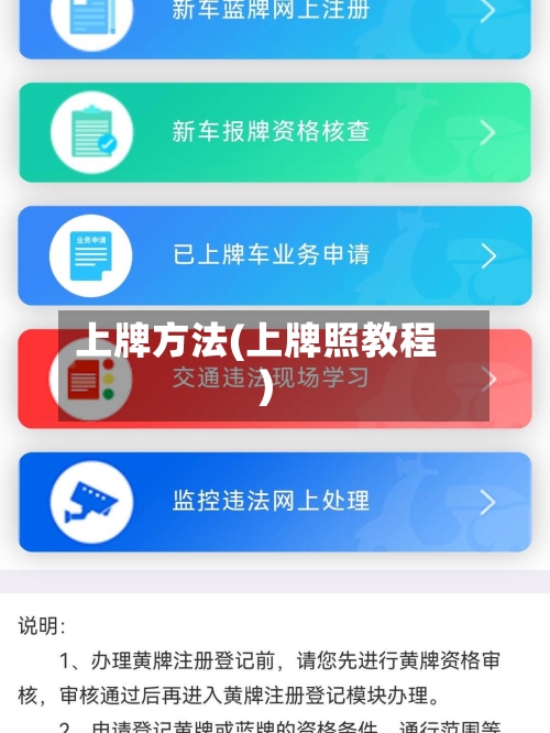 上牌方法(上牌照教程)-第1张图片