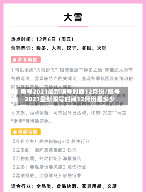 限号2021最新限号时间12月份/限号2021最新限号时间12月份是多少