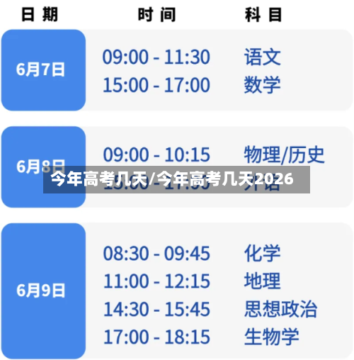 今年高考几天/今年高考几天2026-第1张图片